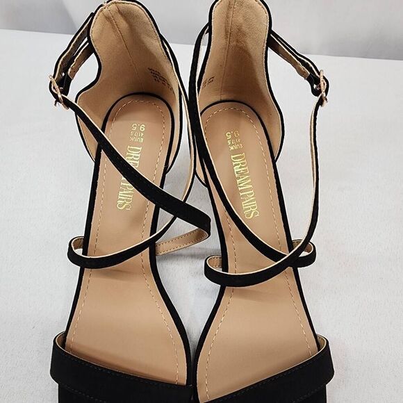 Dream Pairs Size 9.5 Women's Dolce Fashion Stilettos Open Toe Pump Heel Sandals - Picture 7 of 10